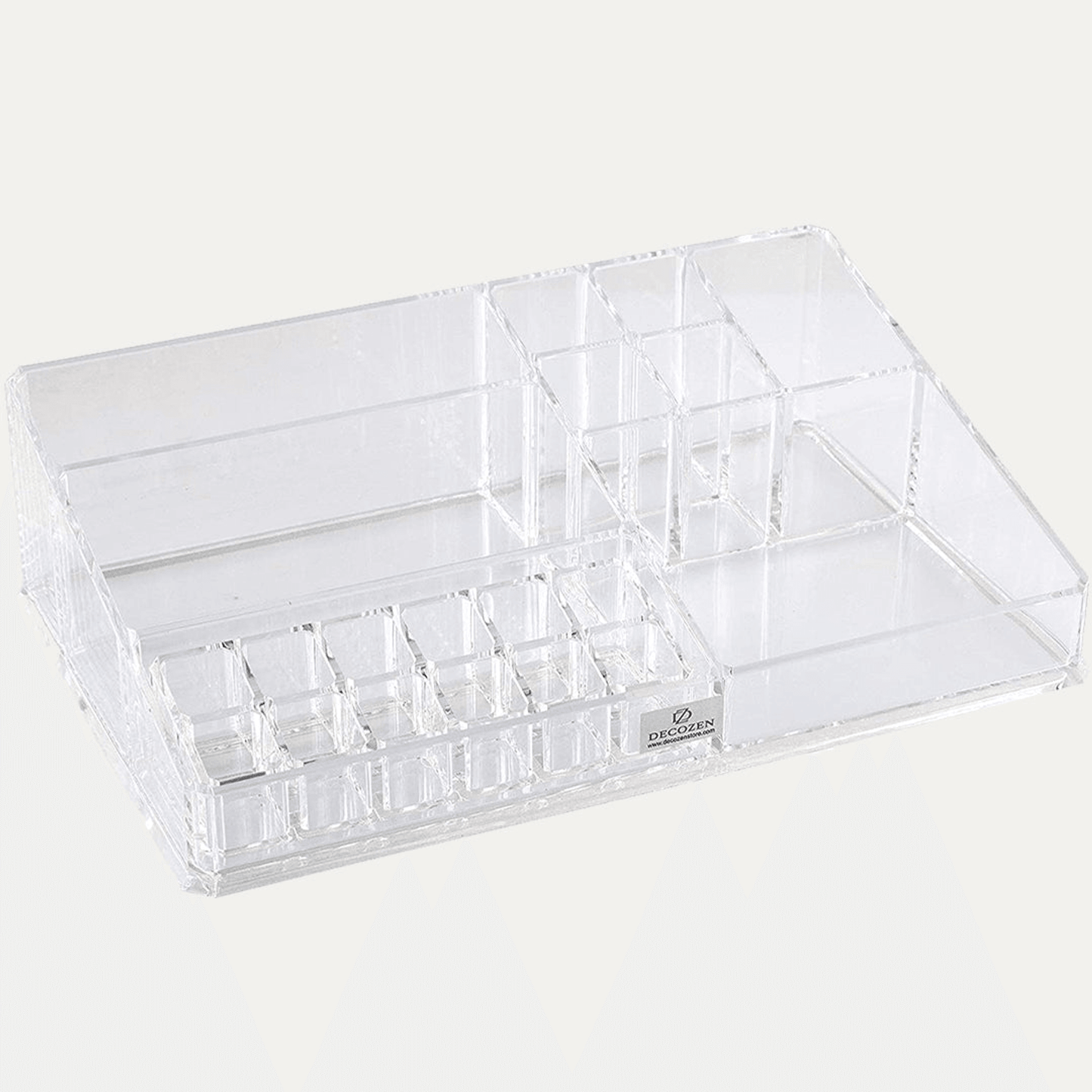 Clear Acrylic Makeup And Jewelry Organizer With 21 Slots