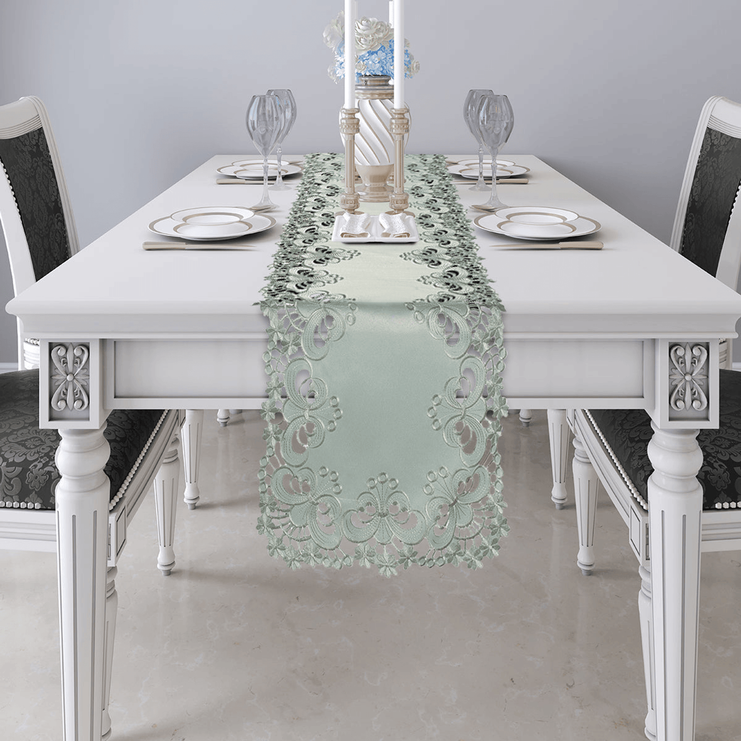 Creola Collection Vintage-Style Table Topper 60 X 120 Inches