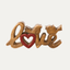Handcrafted Acacia Wood Heart Sculpture