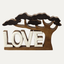 Handcrafted Acacia Wood Heart Sculpture