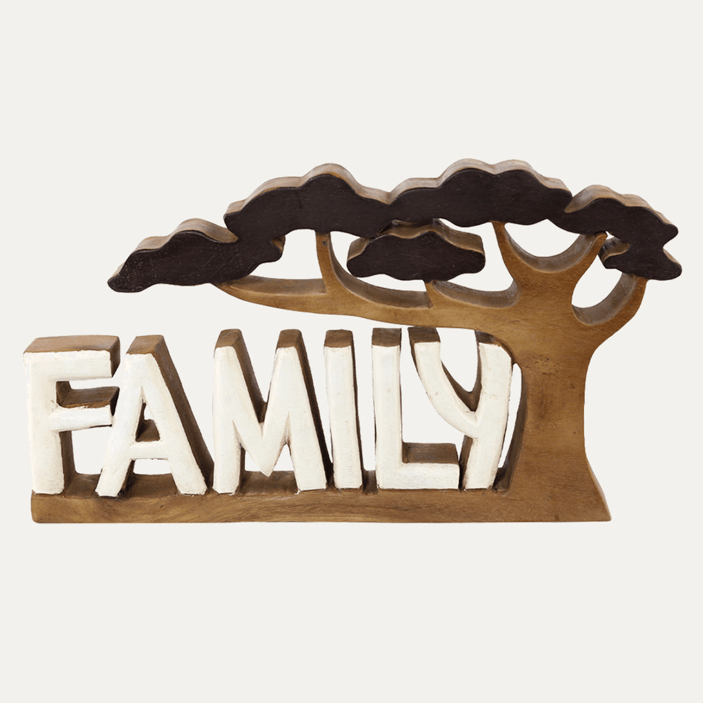 Handcrafted Acacia Wood Heart Sculpture