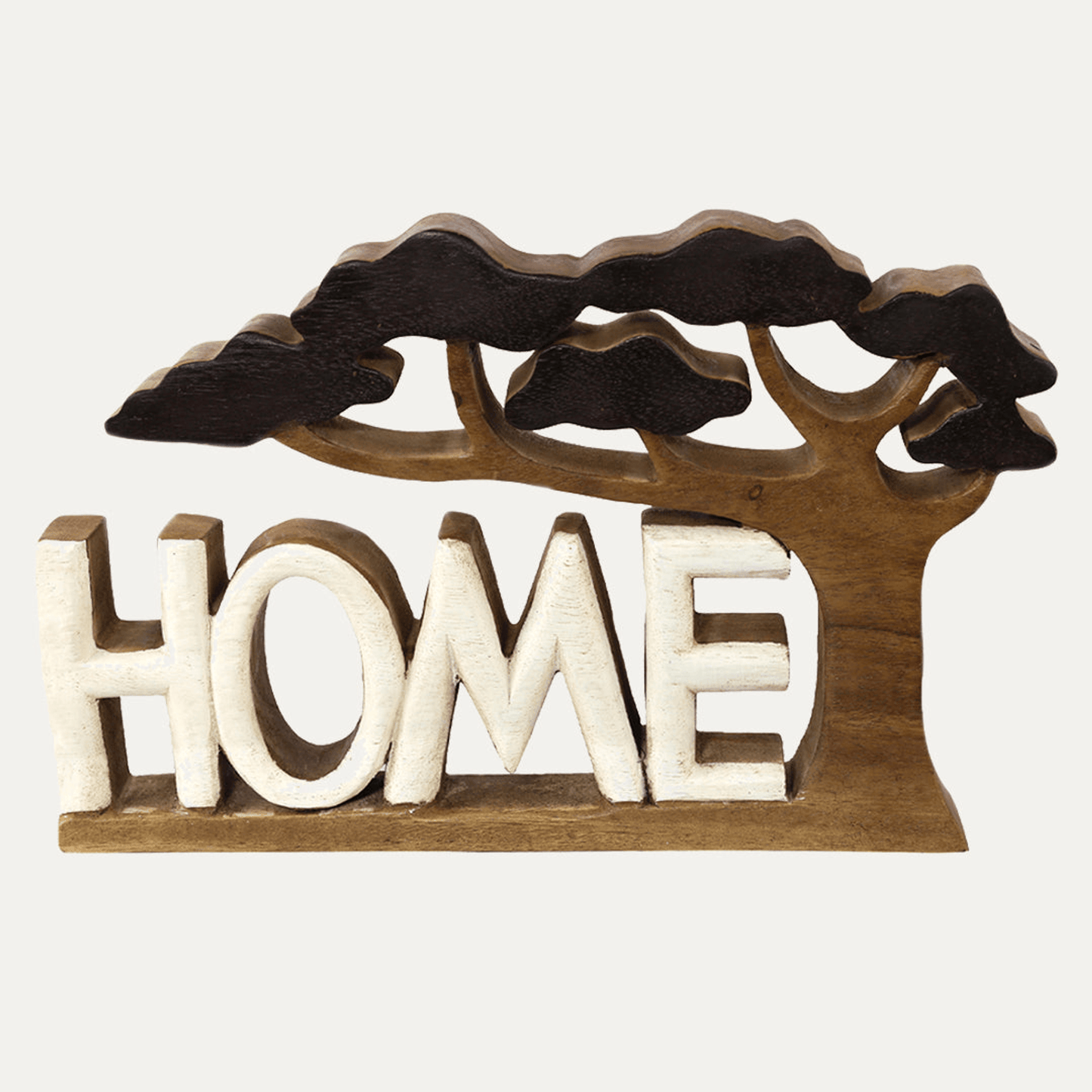 Handcrafted Acacia Wood Heart Sculpture