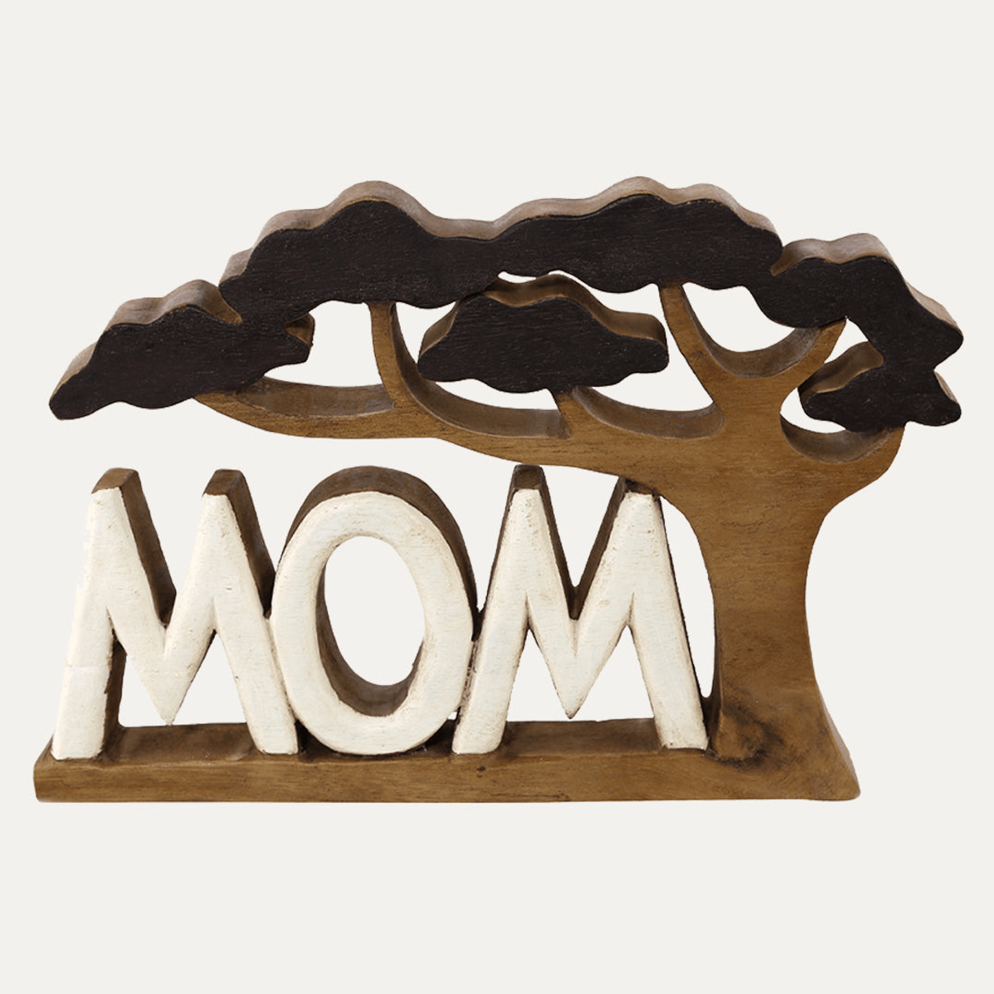 Handcrafted Acacia Wood Heart Sculpture