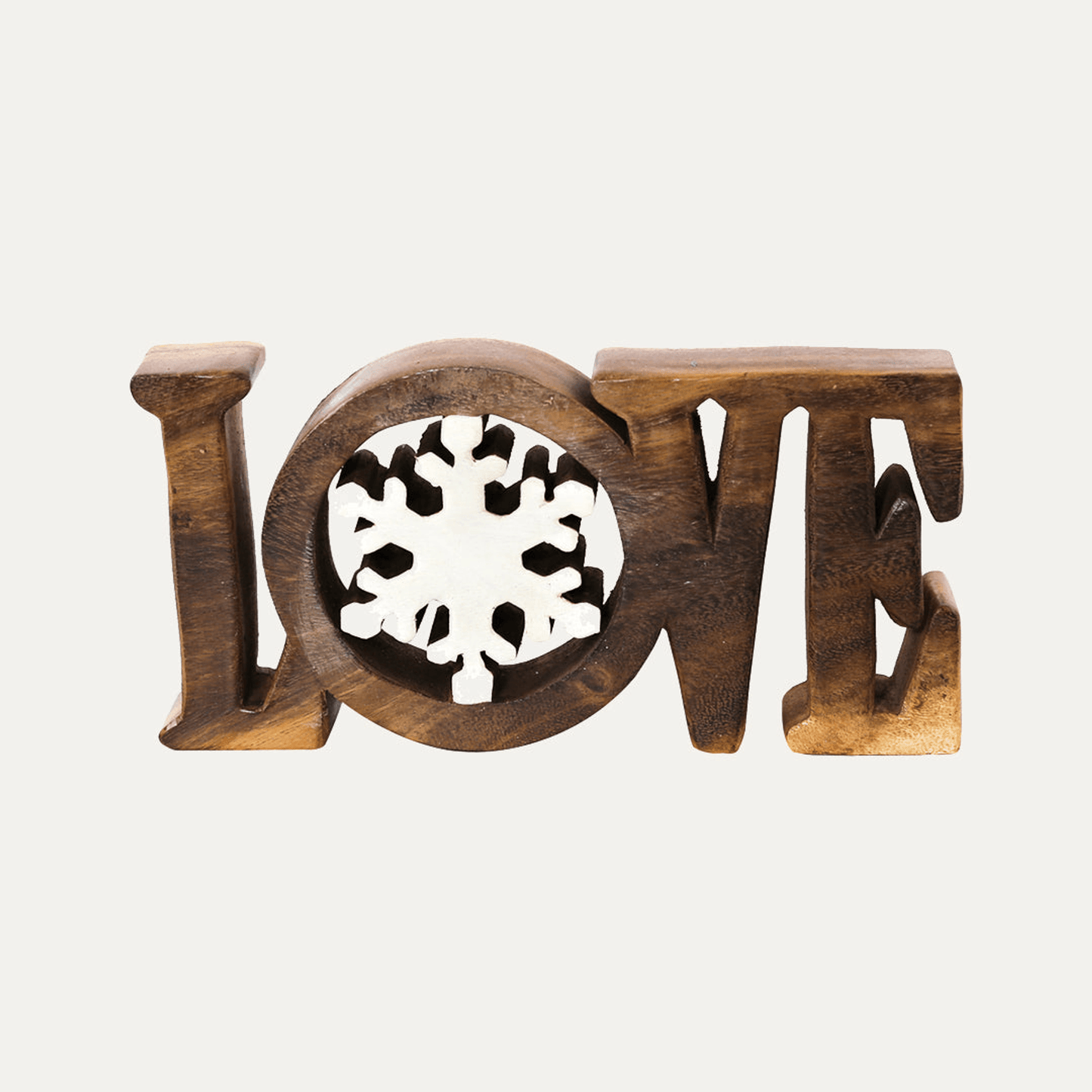 Handcrafted Acacia Wood Heart Sculpture