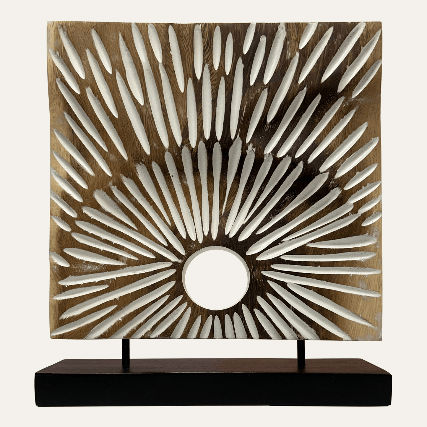 Handcrafted Acacia Wood Heart Sculpture