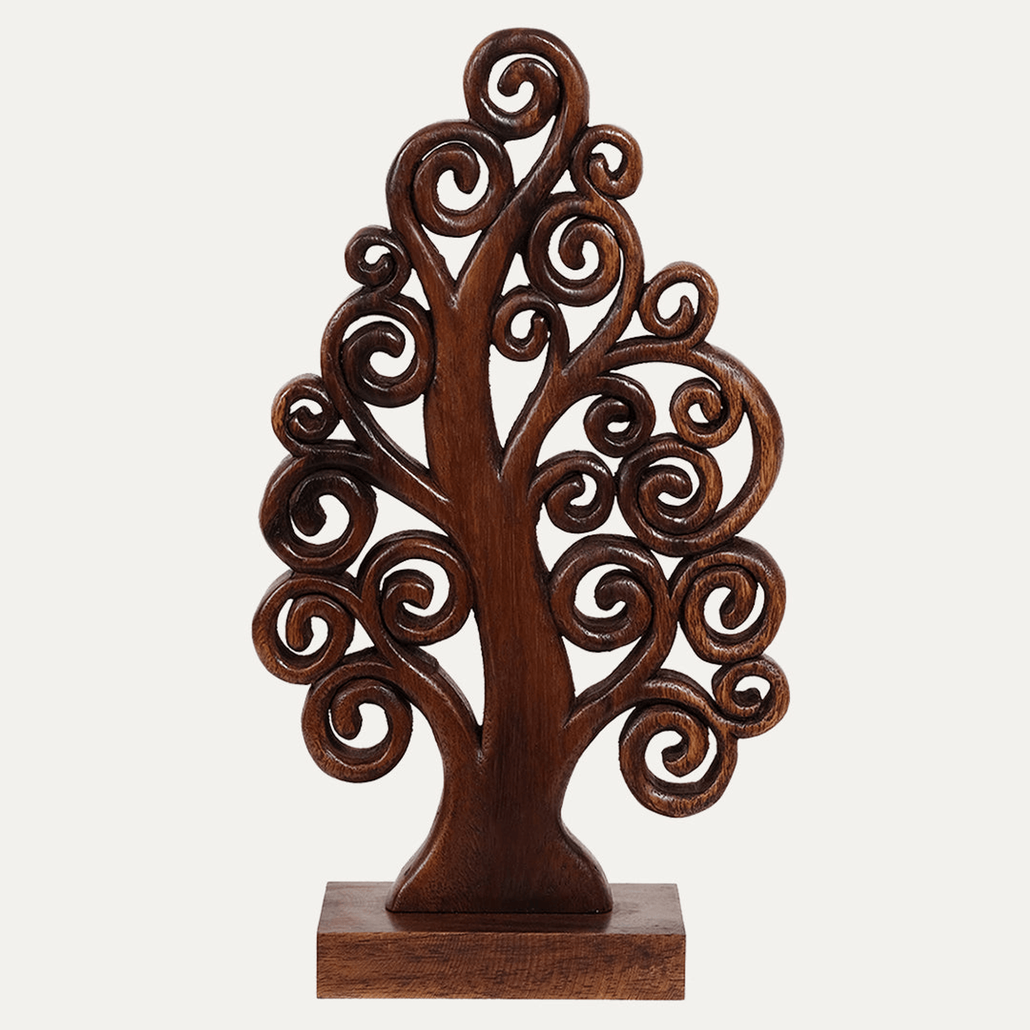 Handcrafted Acacia Wood Heart Sculpture