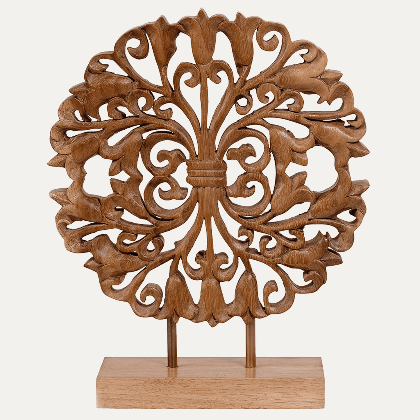 Handcrafted Acacia Wood Heart Sculpture