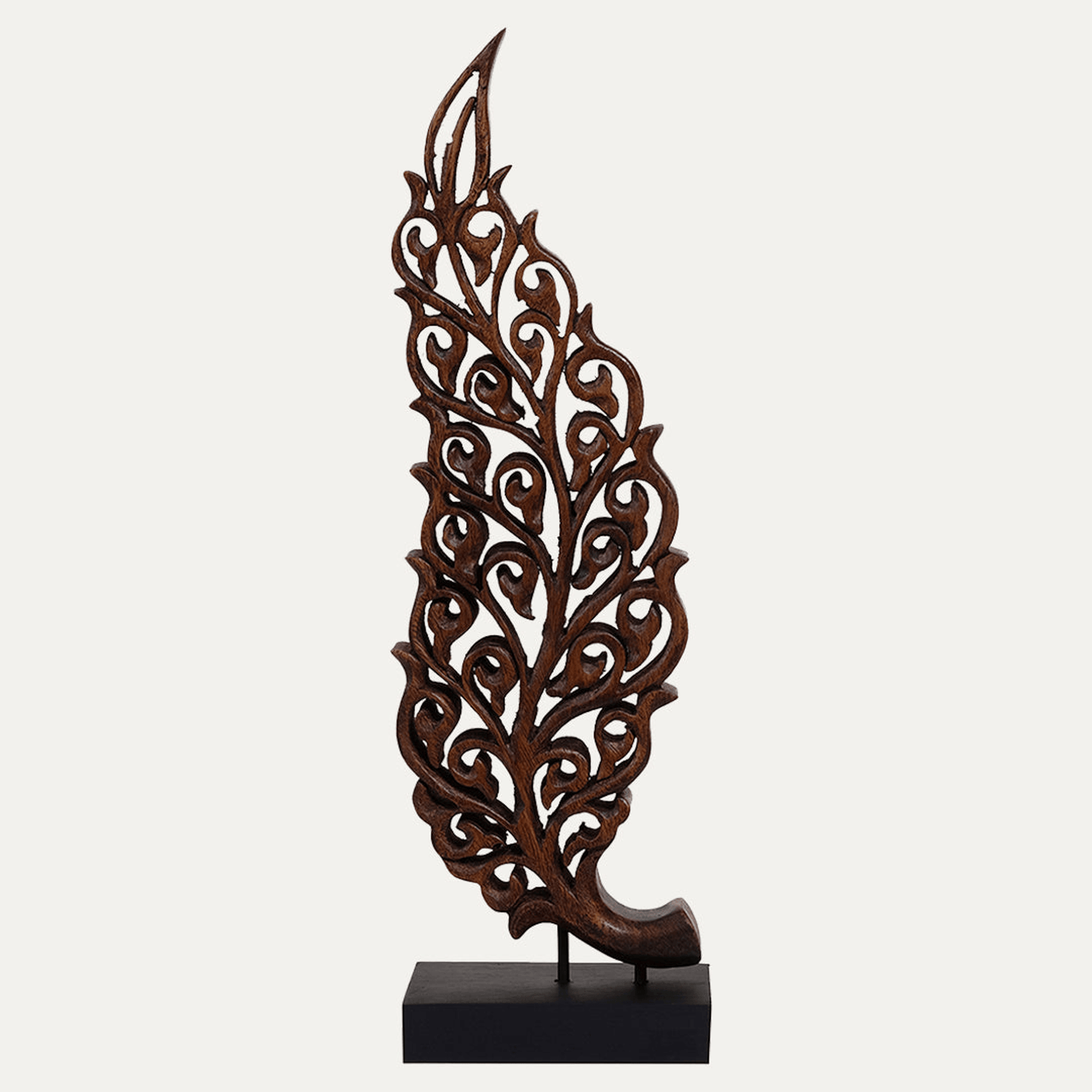 Handcrafted Acacia Wood Heart Sculpture