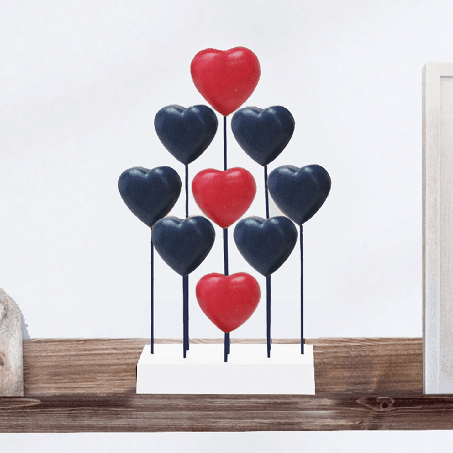 Handcrafted Acacia Wood Heart Sculpture