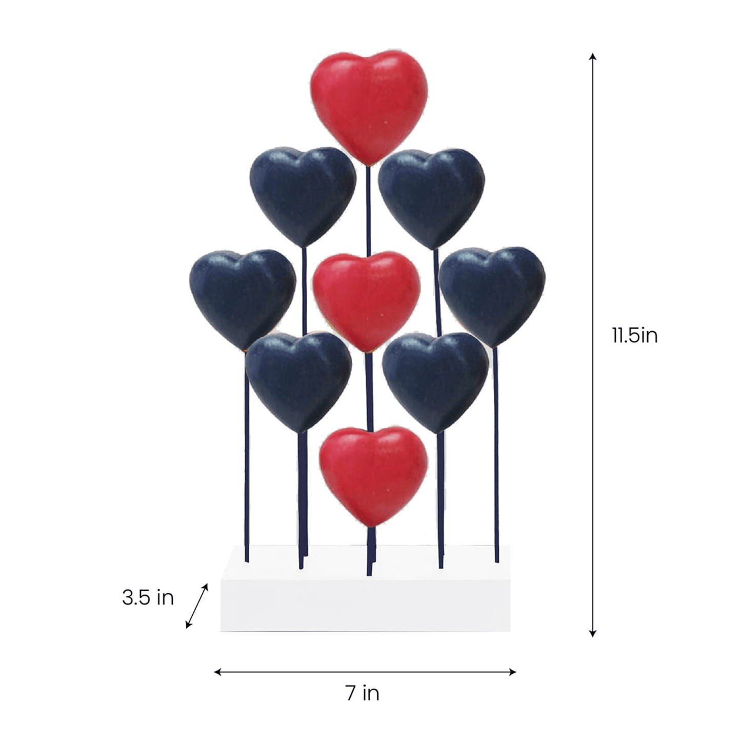 Handcrafted Acacia Wood Heart Sculpture