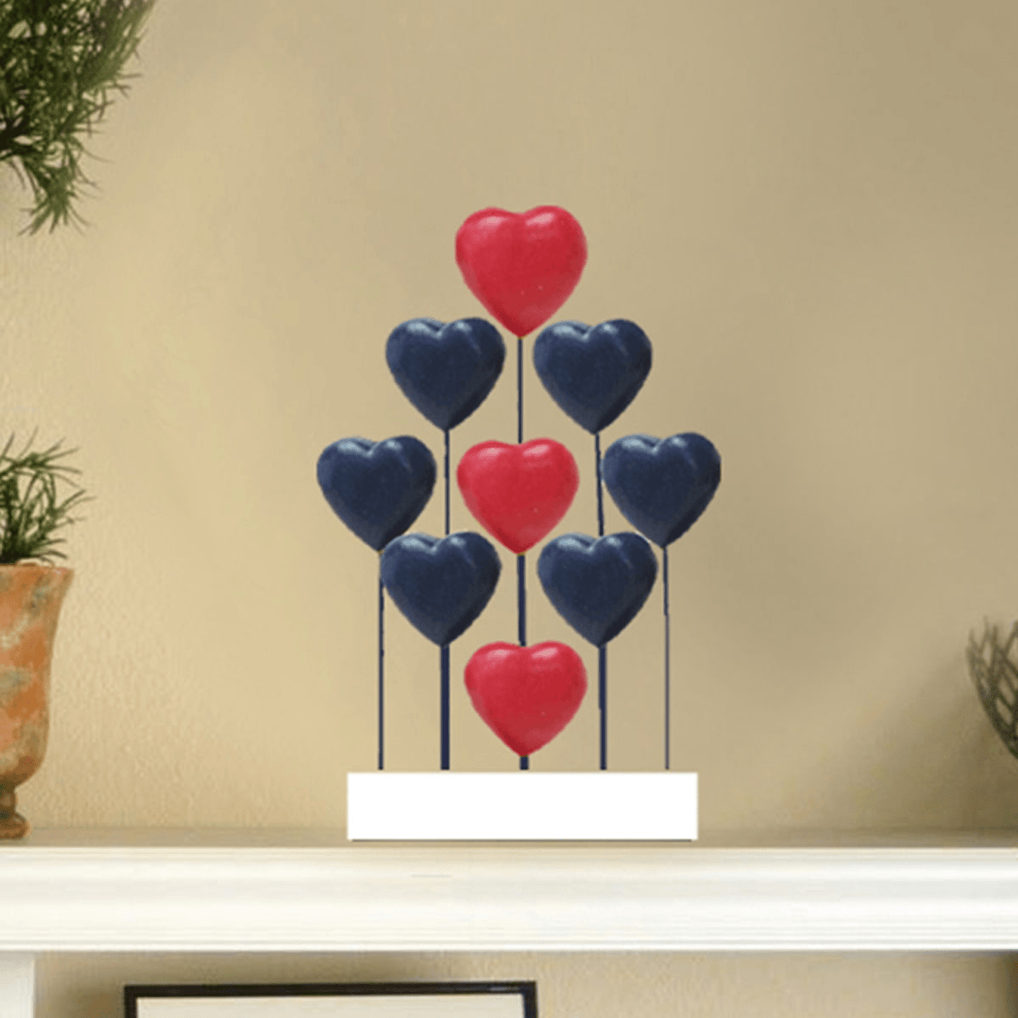 Handcrafted Acacia Wood Heart Sculpture