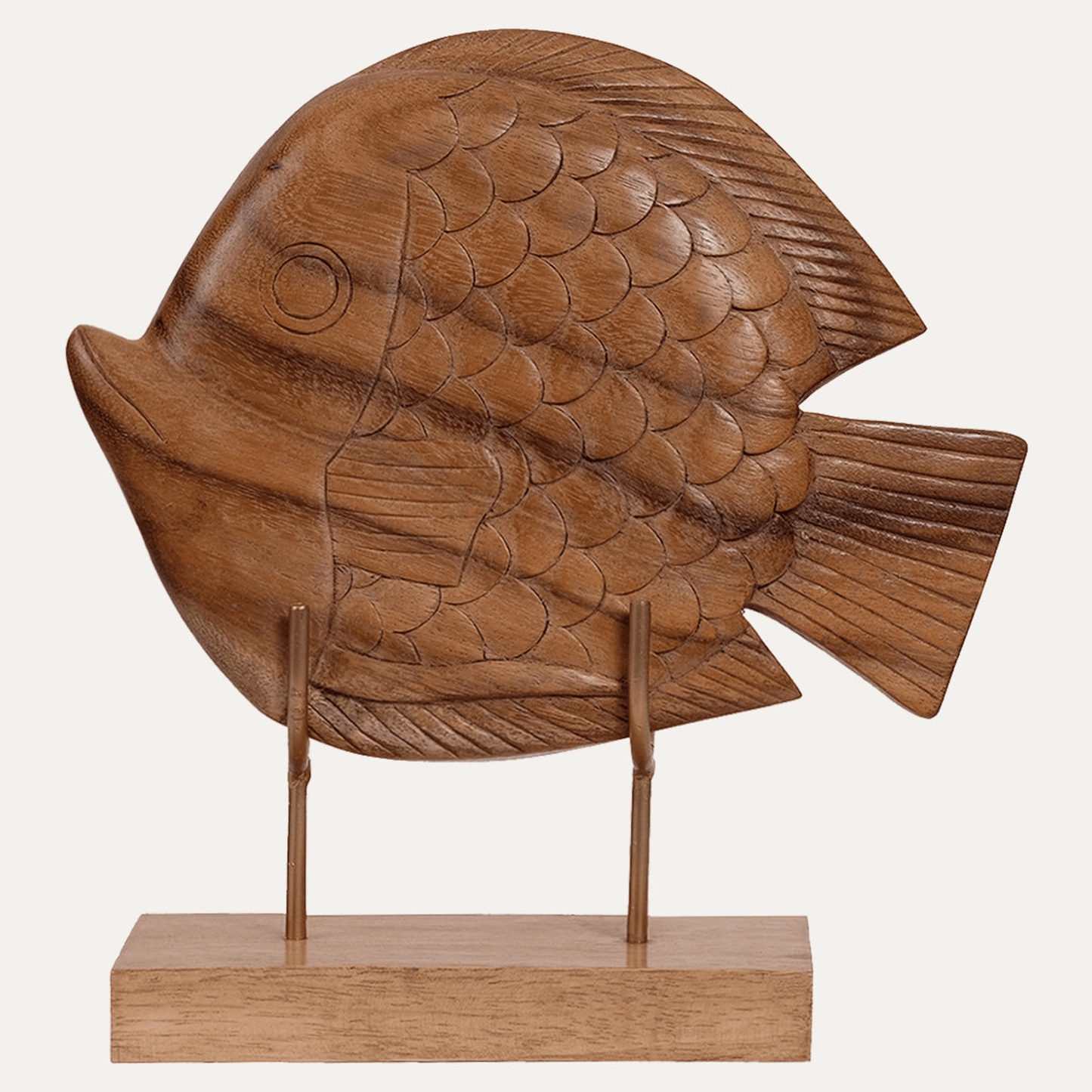 Handcrafted Acacia Wood Heart Sculpture