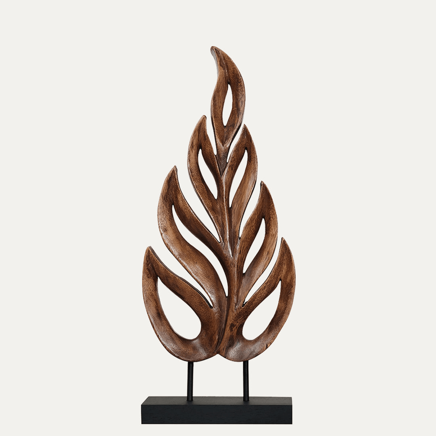 Handcrafted Acacia Wood Heart Sculpture