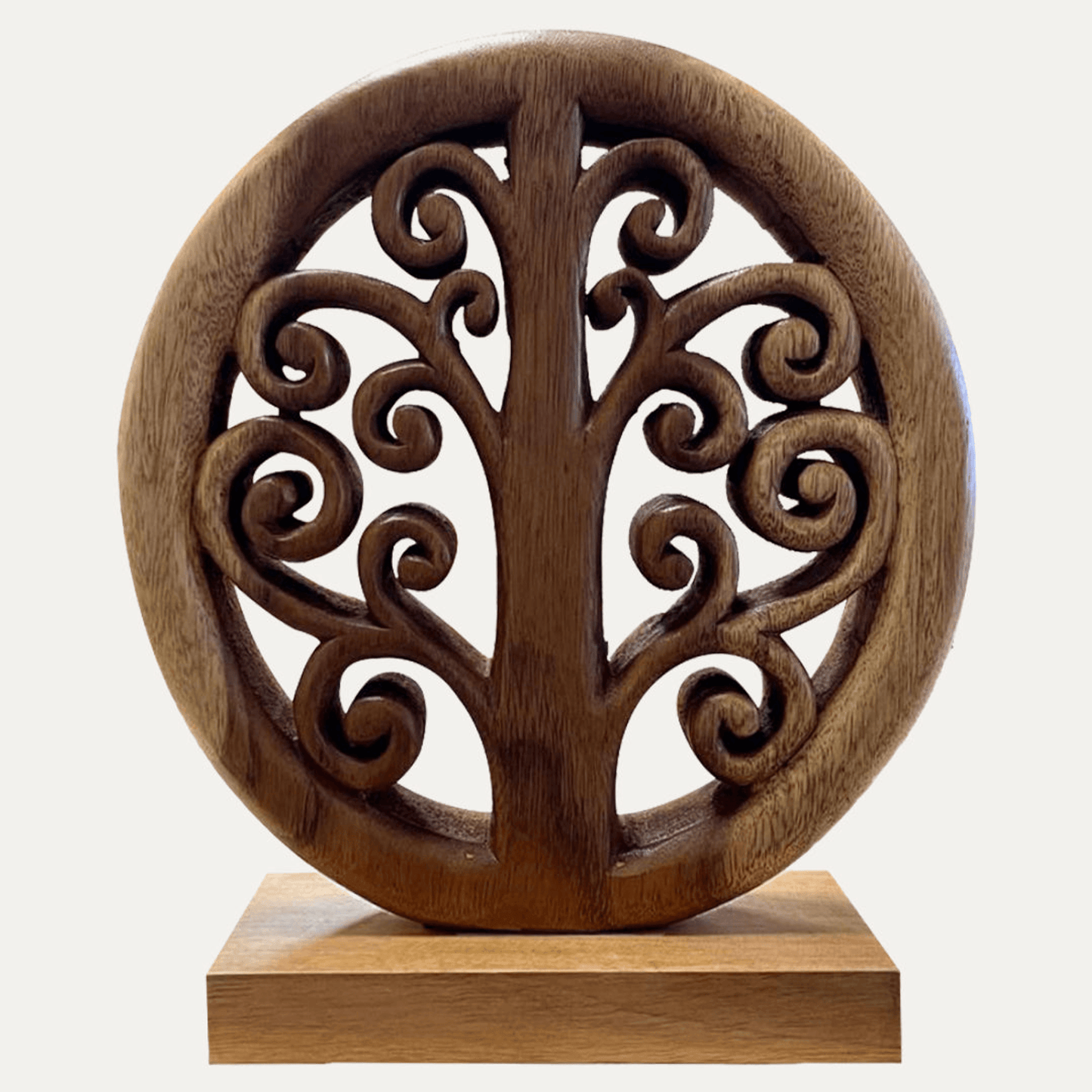 Handcrafted Acacia Wood Heart Sculpture