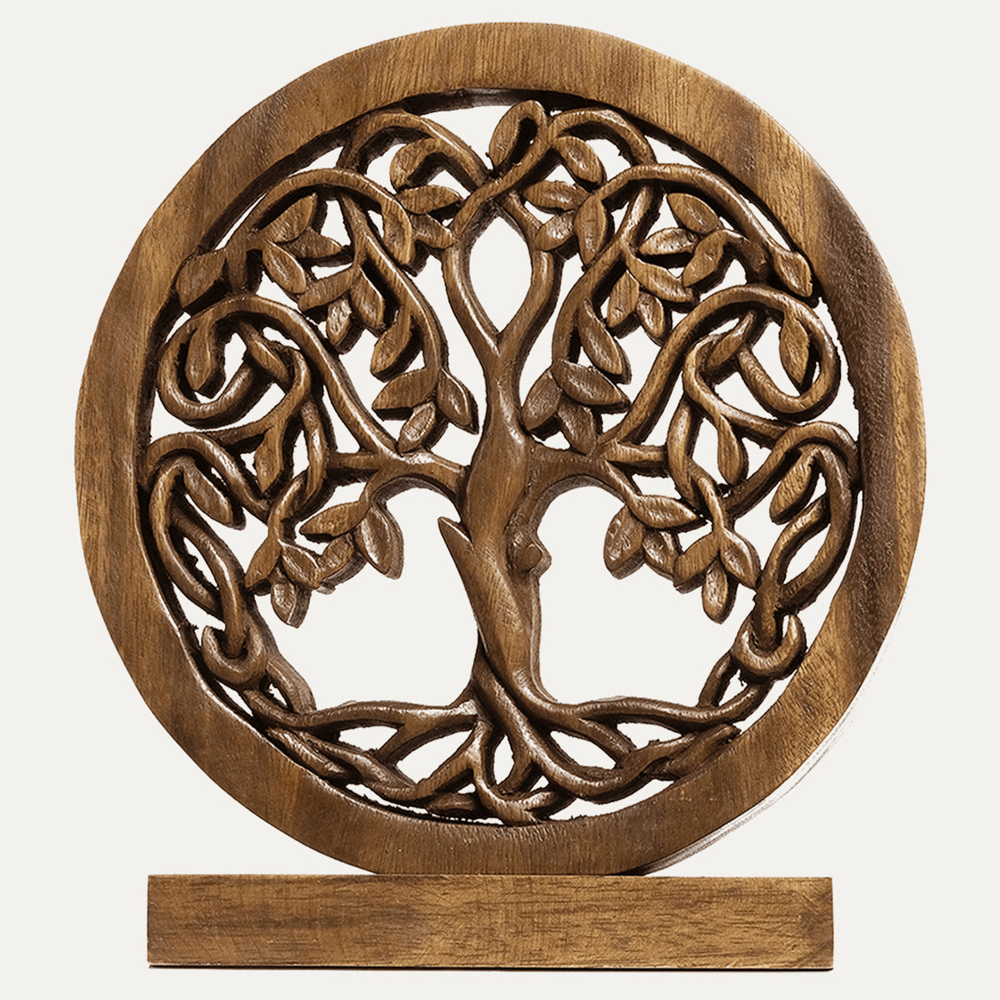Handcrafted Acacia Wood Heart Sculpture