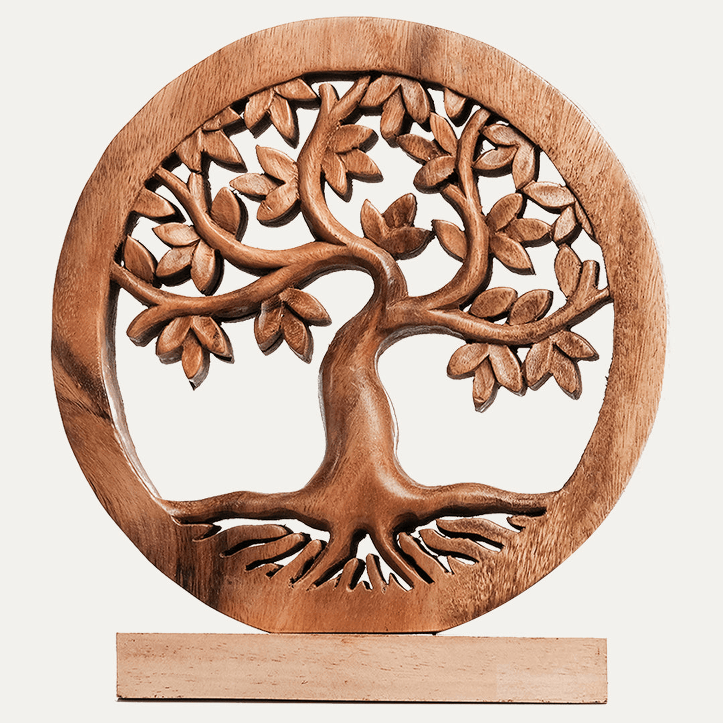 Handcrafted Acacia Wood Heart Sculpture
