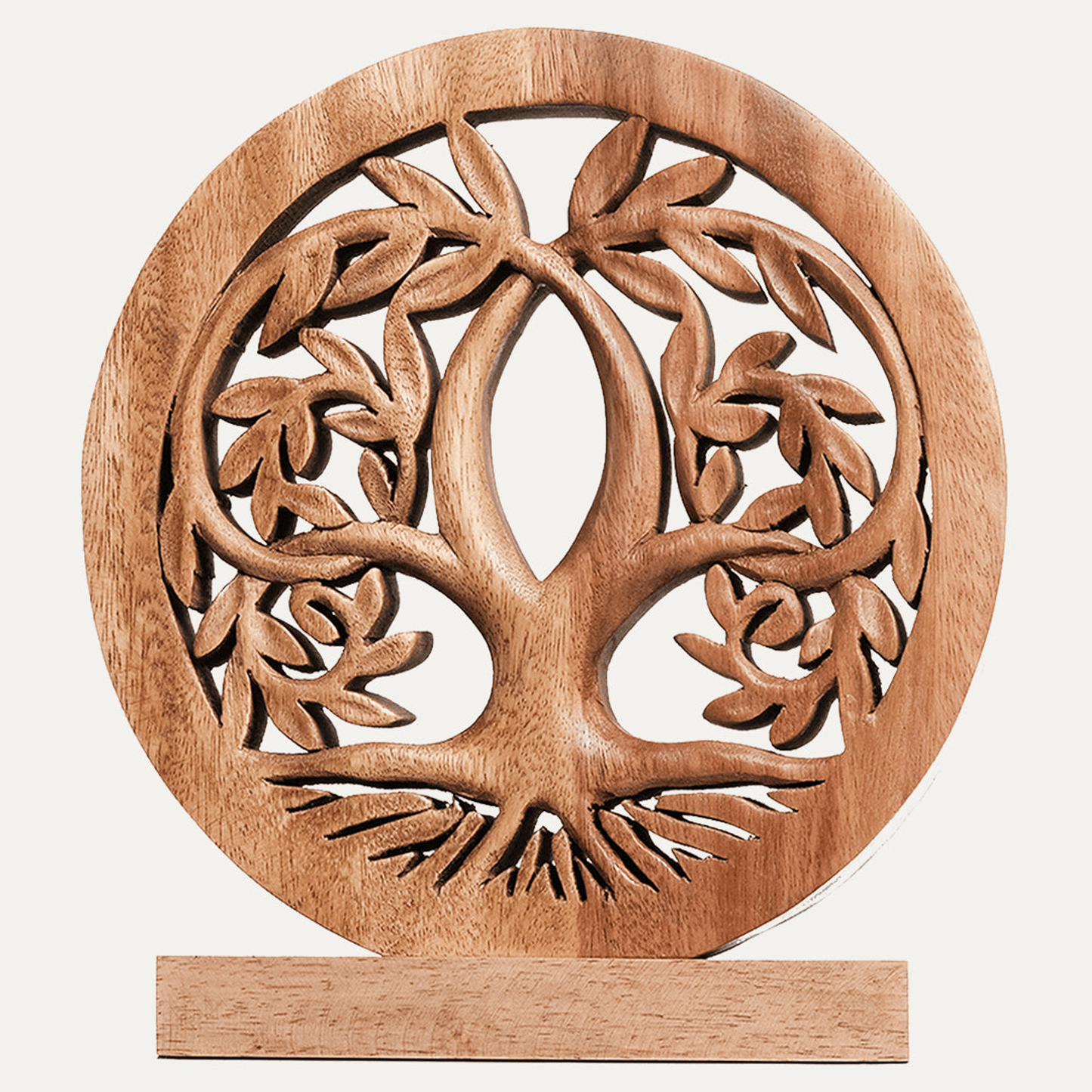Handcrafted Acacia Wood Sculpture For Timeless Home Decor
