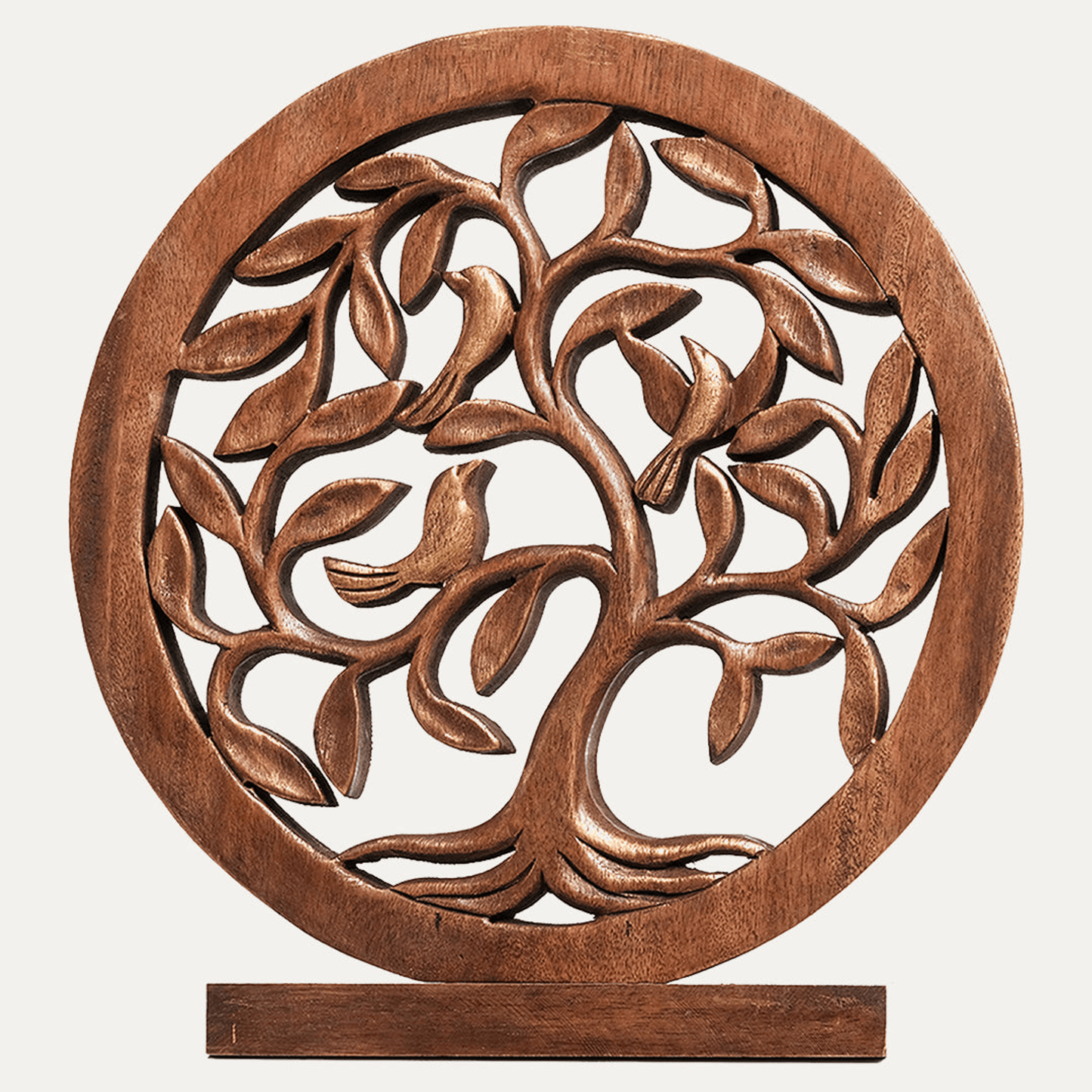 Handcrafted Acacia Wood Heart Sculpture