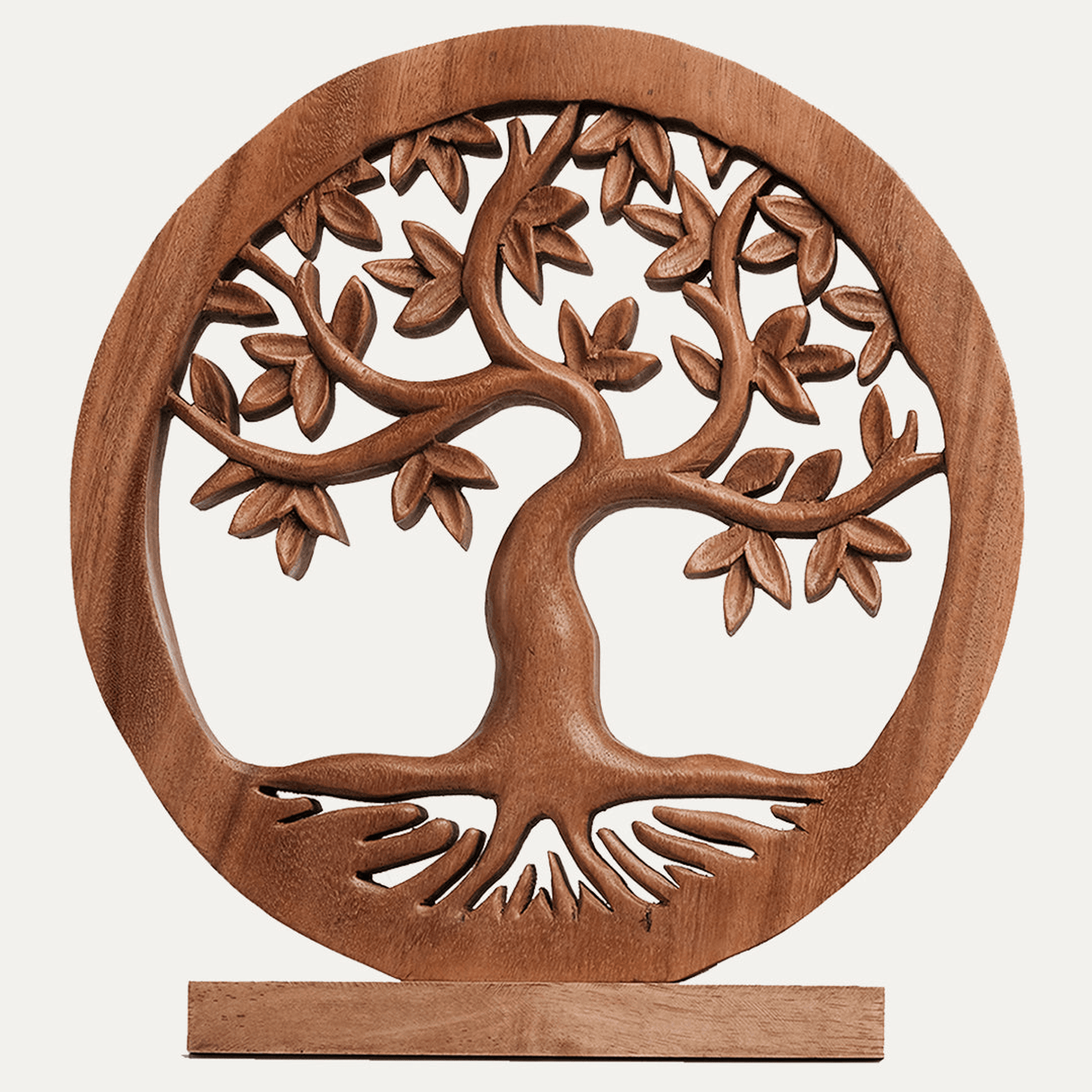 Handcrafted Acacia Wood Heart Sculpture