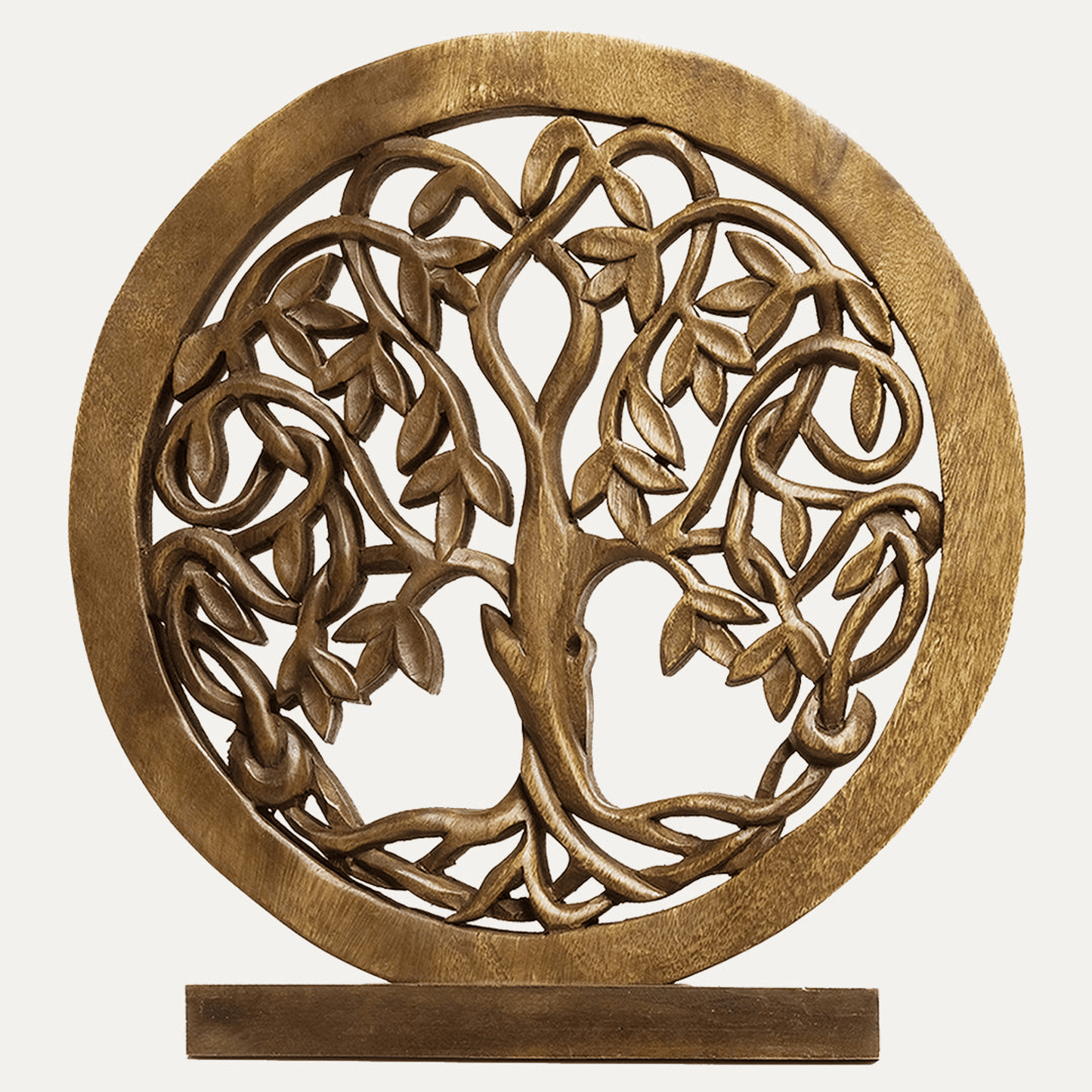Handcrafted Acacia Wood Heart Sculpture