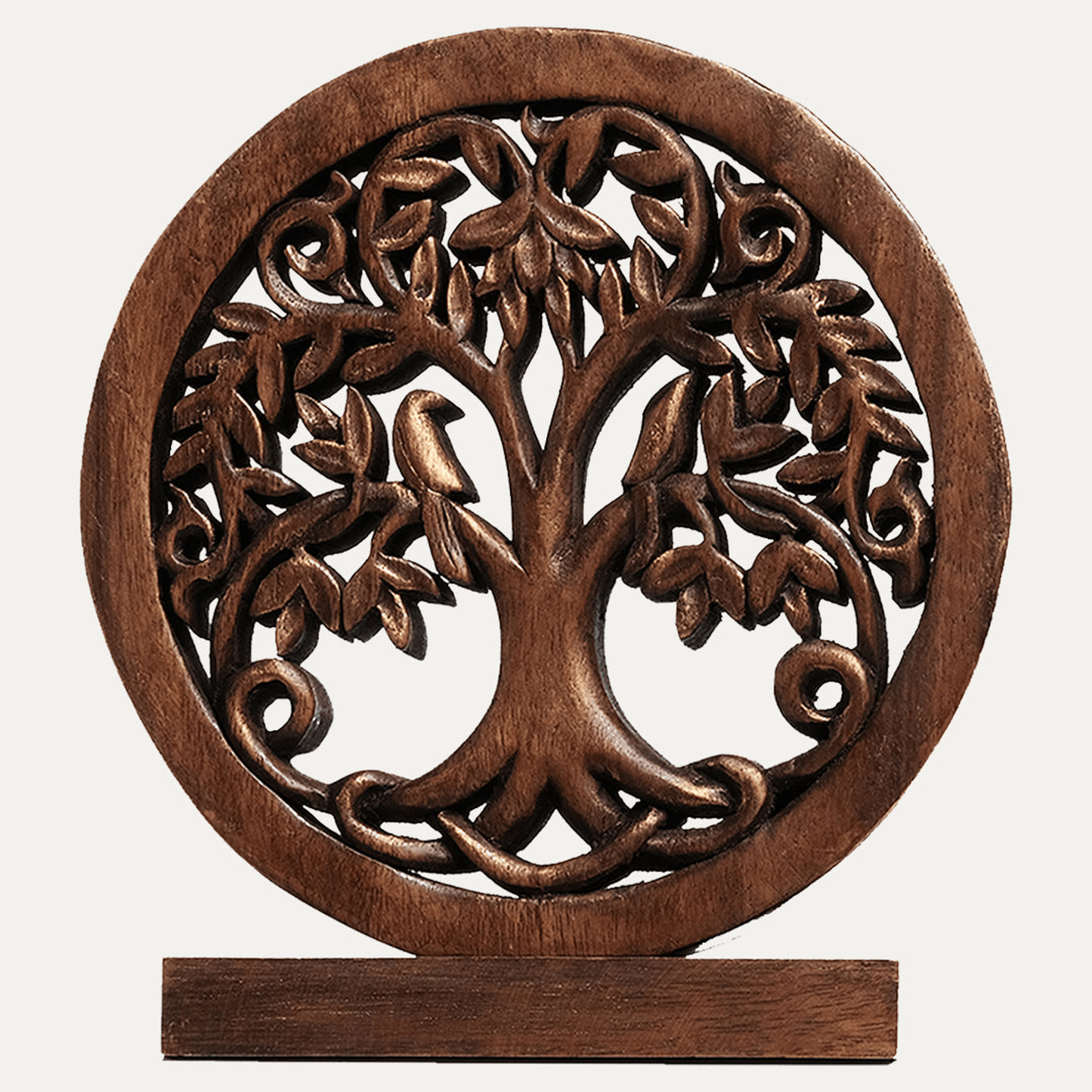 Handcrafted Acacia Wood Heart Sculpture