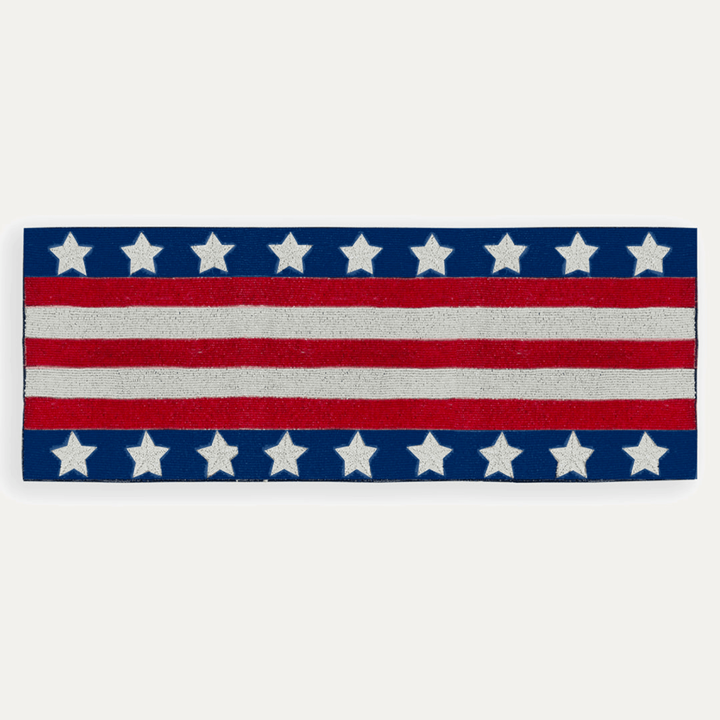 Patriotic Usa Flag Beaded Table Runner