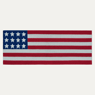 Patriotic Usa Flag Beaded Table Runner