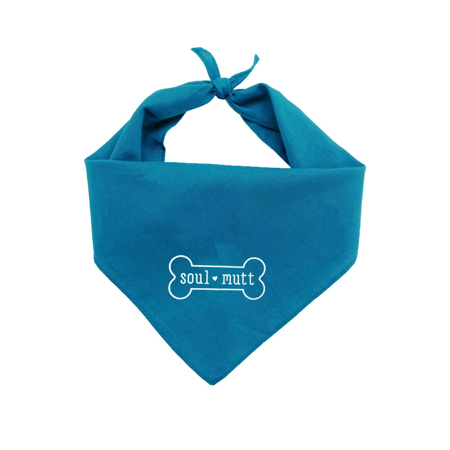 Soul Mutt Sentimental Pet Bandana: Hand-Printed Cotton Triangle Bandana from Wisconsin