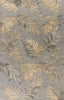 5' X 8' Grey Hand Tufted Tropical Palms Indoor Area Rug