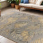 5' X 8' Grey Hand Tufted Tropical Palms Indoor Area Rug