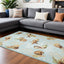 7' X 9'  Polyester Blue Area Rug