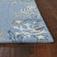 8' X 10' Sea Blue Hand Hooked Bordered Coral Reef Indoor Area Rug