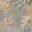 5' X 8' Grey Hand Tufted Tropical Palms Indoor Area Rug