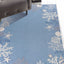 8' X 10' Sea Blue Hand Hooked Bordered Coral Reef Indoor Area Rug