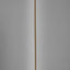 Minimalist Ambient Glow Led Floor Lamp With Dimmer In Antique Brass And Black Marble