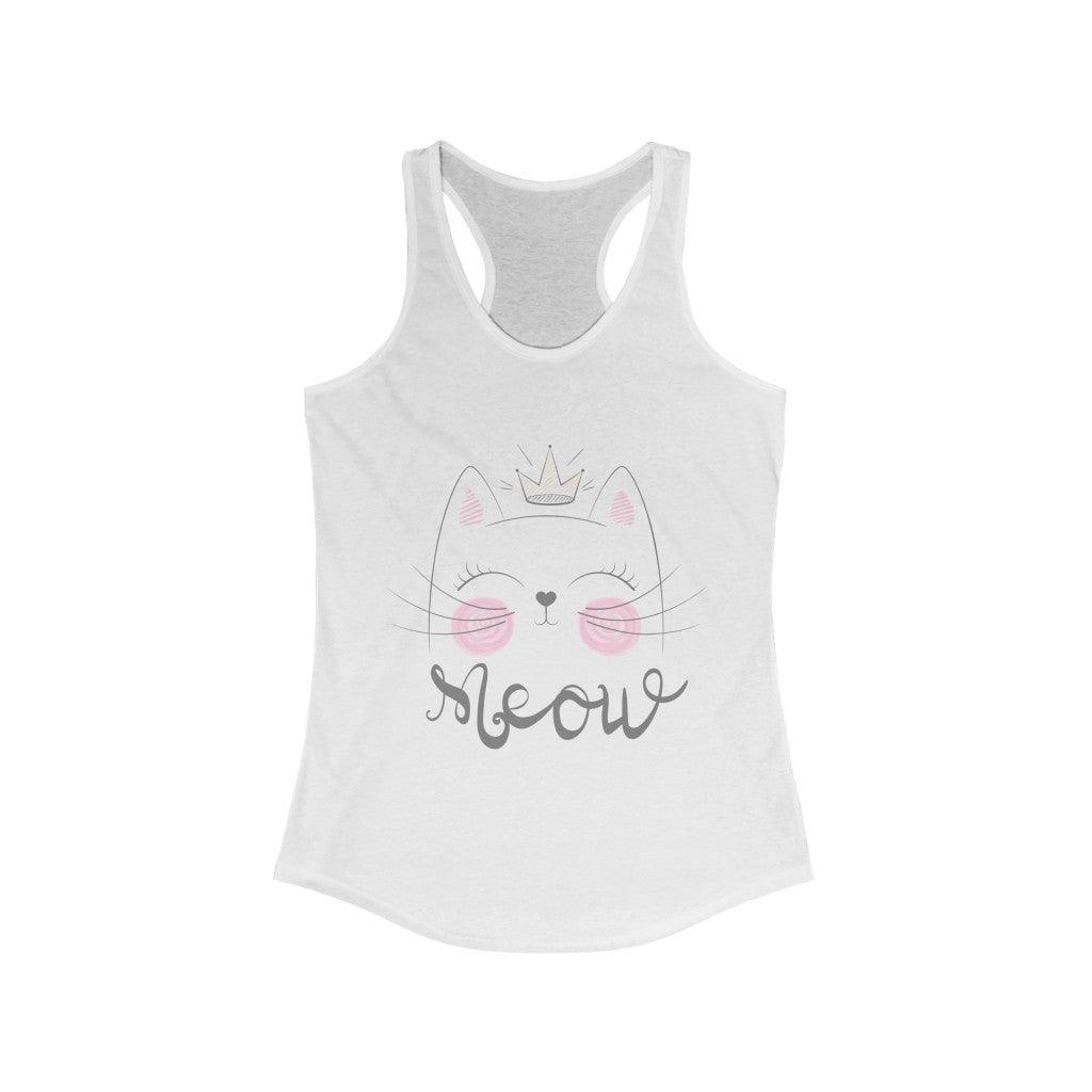 Meow Queen Light Slim Fit Racerback Tank