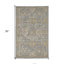 2' X 3' Sage Green Wool Floral Distressed Area Rug