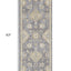 2' X 3' Sage Green Wool Floral Distressed Area Rug