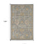 2' X 3' Sage Green Wool Floral Distressed Area Rug