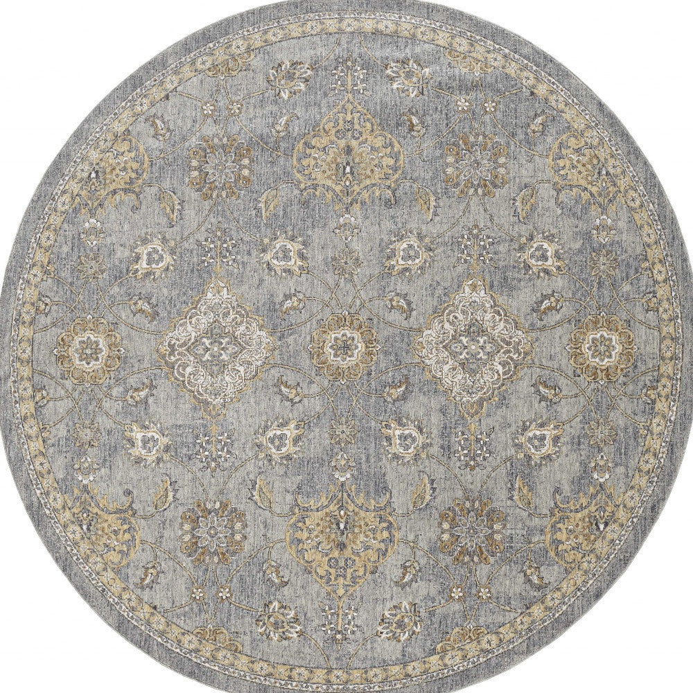 2' X 3' Sage Green Wool Floral Distressed Area Rug