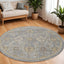 2' X 3' Sage Green Wool Floral Distressed Area Rug