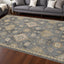 2' X 3' Gray Wool Medallion Area Rug