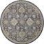 2' X 3' Gray Wool Medallion Area Rug