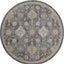 2' X 3' Gray Wool Medallion Area Rug