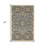 2' X 3' Taupe Machine Woven Vintage Floral Traditional Indoor Accent Rug