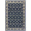 2' X 8' Navy And Gray Floral Ditsy Runner Rug