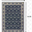 2' X 8' Navy And Gray Floral Ditsy Runner Rug