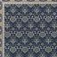 2' X 8' Navy And Gray Floral Ditsy Runner Rug