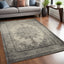 4' X 6' Ivory And Gray Pale Medallion Area Rug