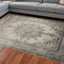 4' X 6' Ivory And Gray Pale Medallion Area Rug